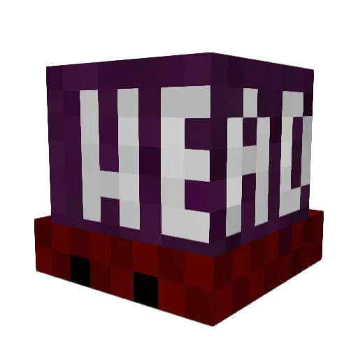 BanjaroBUL Minecraft avatar head, 3D render