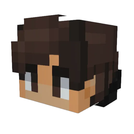 Banjo_x Minecraft avatar head, 3D render