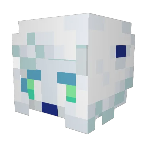 Banjoei Minecraft avatar head, 3D render