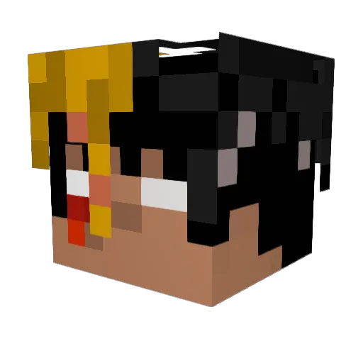 BankOfPurphle Minecraft avatar head, 3D render