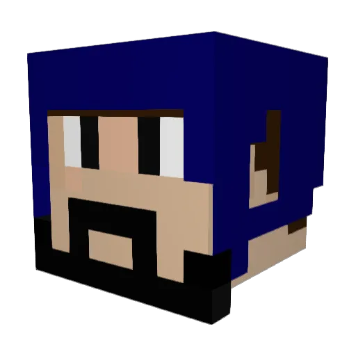 BankVault Minecraft avatar head, 3D render