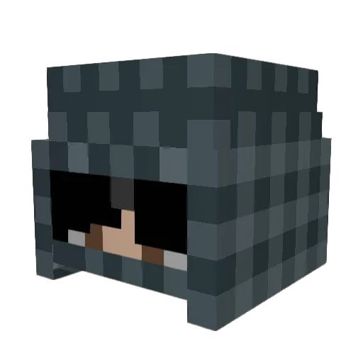 Bank_note Minecraft avatar head, 3D render