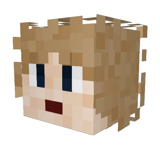 Bankkitti Minecraft avatar head, 3D render