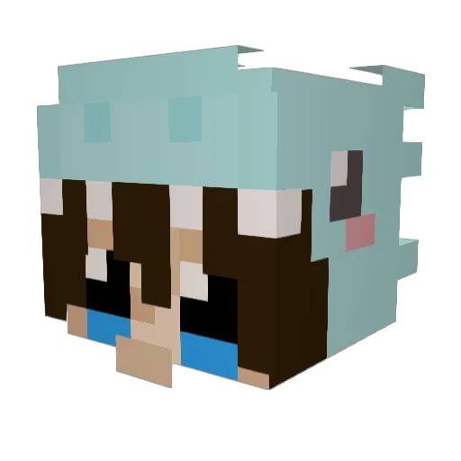 Banko33 Minecraft avatar head, 3D render