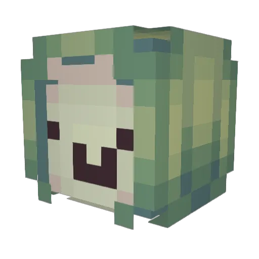 Bankses Minecraft avatar head, 3D render