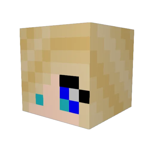 BannaRose Minecraft avatar head, 3D render