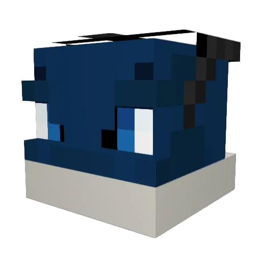 BannedDerp Minecraft avatar head, 3D render