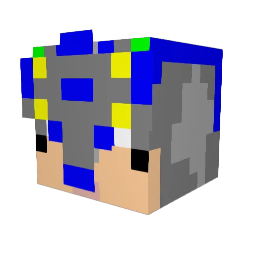 Bannerdog1 Minecraft avatar head, 3D render