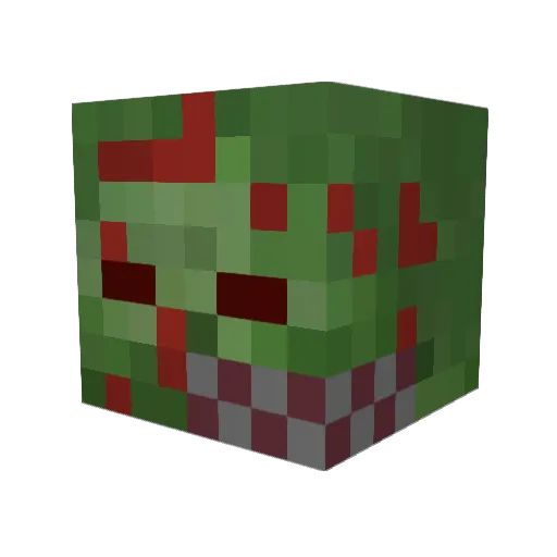 Bannere1 Minecraft avatar head, 3D render