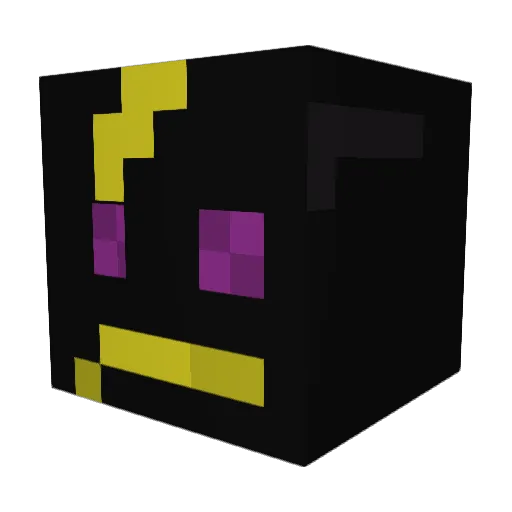 Bannete Minecraft avatar head, 3D render