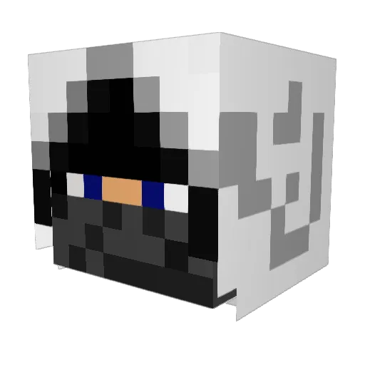 Bannid Minecraft avatar head, 3D render
