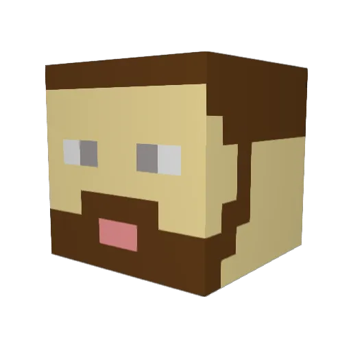 BannyX_ Minecraft avatar head, 3D render