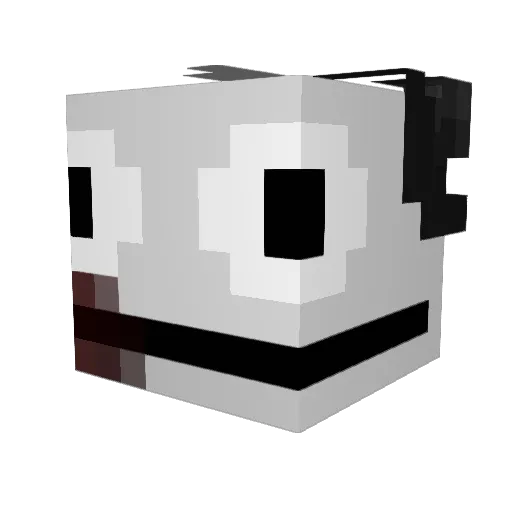 Bannykk Minecraft avatar head, 3D render