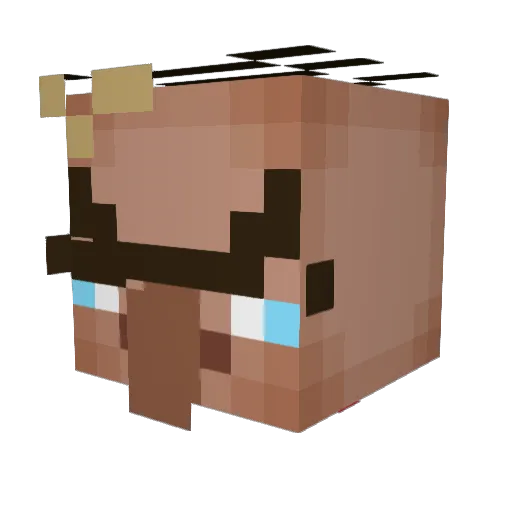 Banoffee_pie_ Minecraft avatar head, 3D render