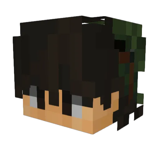 Banqs9 Minecraft avatar head, 3D render