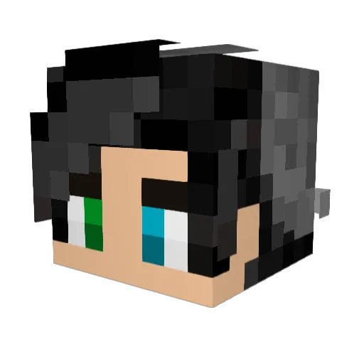 Banseig Minecraft avatar head, 3D render