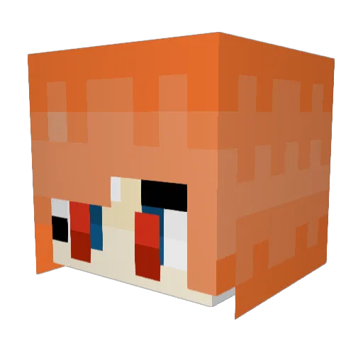 BansheeSia Minecraft avatar head, 3D render