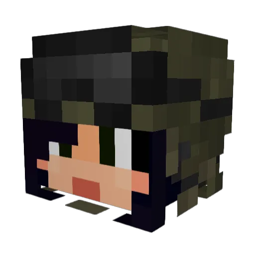 Bansheedread Minecraft avatar head, 3D render