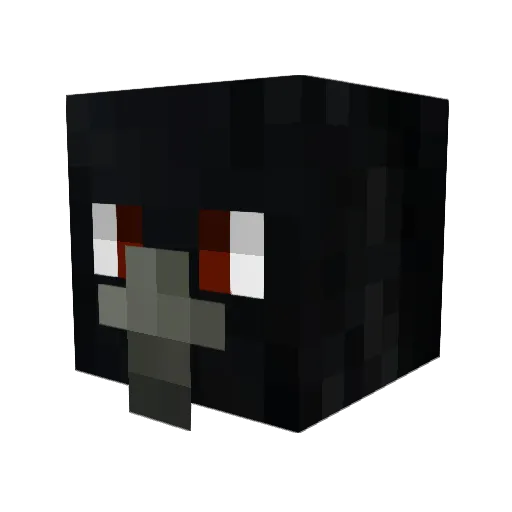 BantamCrow Minecraft avatar head, 3D render