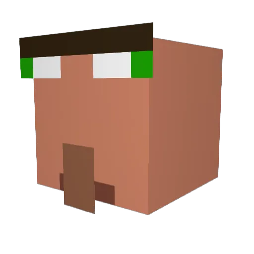 Banteeee Minecraft avatar head, 3D render
