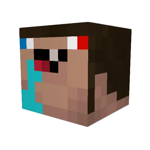 BanterMacheane Minecraft avatar head, 3D render