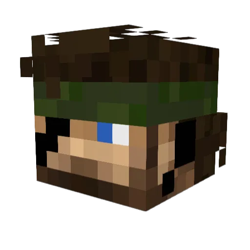Bantsington Minecraft avatar head, 3D render