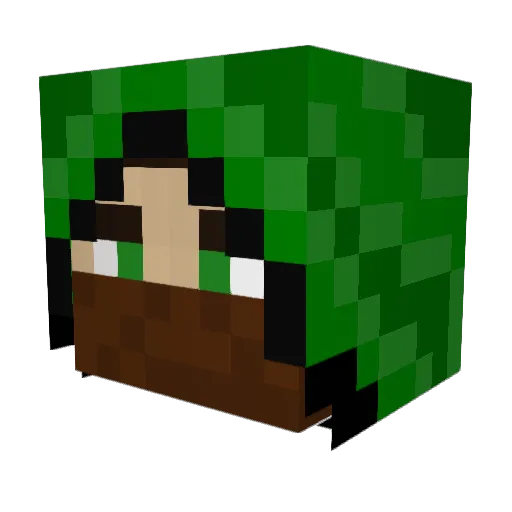 Bantu88 Minecraft avatar head, 3D render