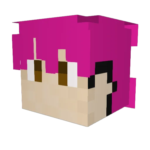Bantyooooo Minecraft avatar head, 3D render