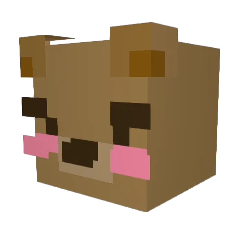 Banyna Minecraft avatar head, 3D render