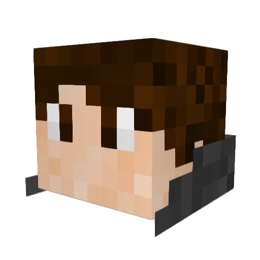 Banyz Minecraft avatar head, 3D render