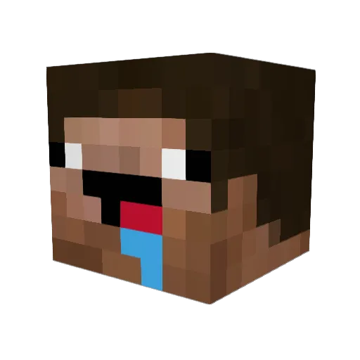 Banzi_end Minecraft avatar head, 3D render