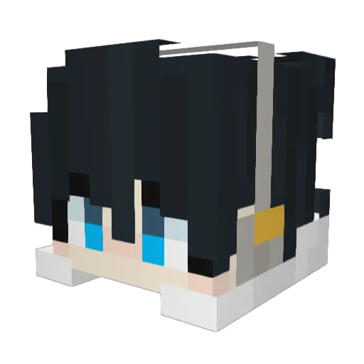 BaoANNAoaB Minecraft avatar head, 3D render