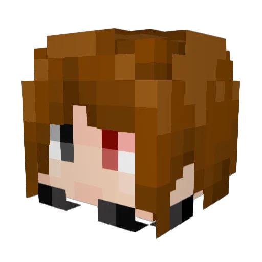 BaoGuai Minecraft avatar head, 3D render