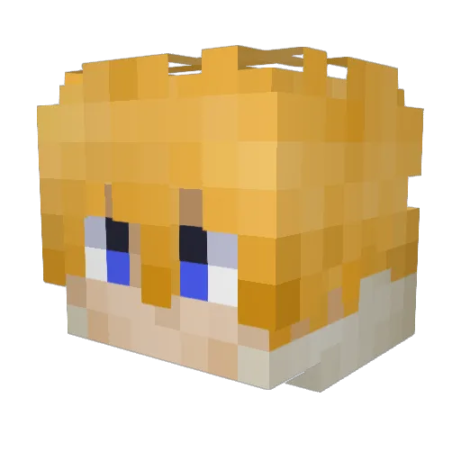 BaoZ1_ Minecraft avatar head, 3D render