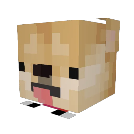 Bao_Fa_Who Minecraft avatar head, 3D render
