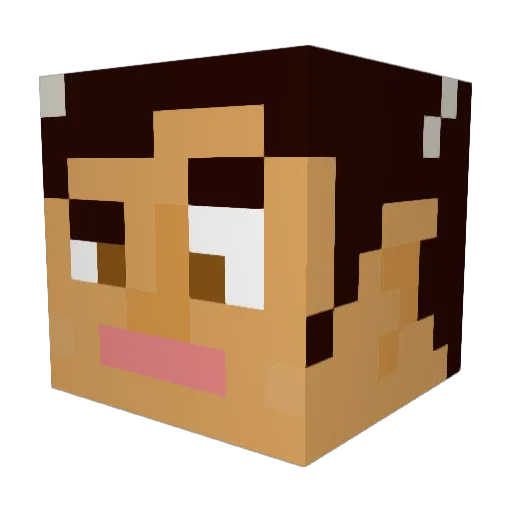 Bao_Gramps Minecraft avatar head, 3D render
