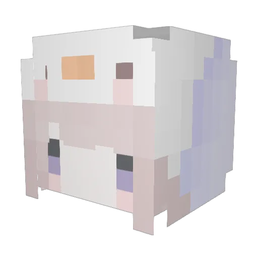 Bao_mi Minecraft avatar head, 3D render