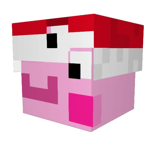 Baoaba Minecraft avatar head, 3D render
