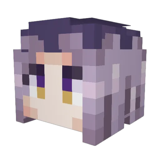 Baoer Minecraft avatar head, 3D render