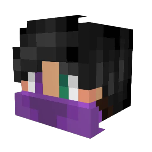 Baofy Minecraft avatar head, 3D render