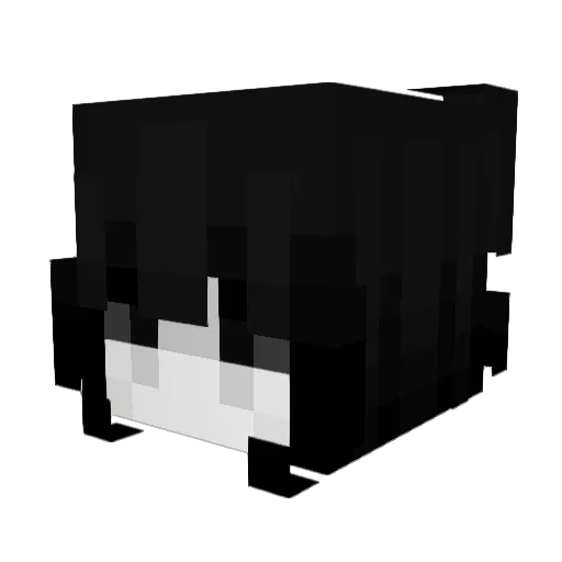 Baog_zh Minecraft avatar head, 3D render