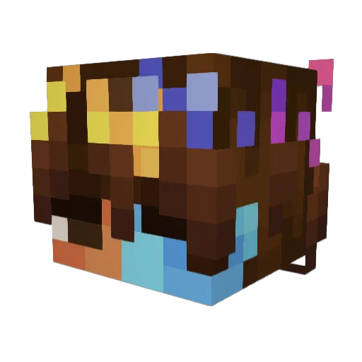 Baogos Minecraft avatar head, 3D render