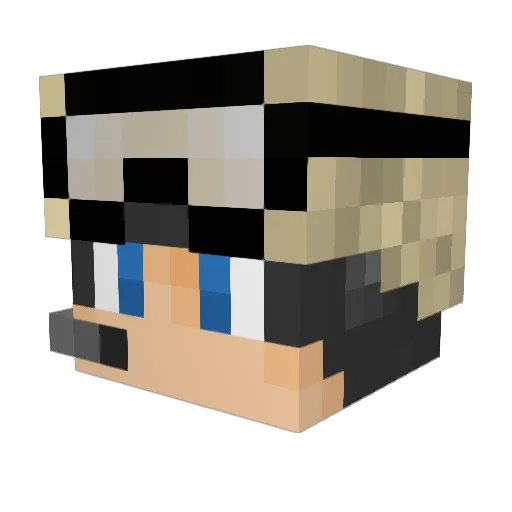 BapDood Minecraft avatar head, 3D render