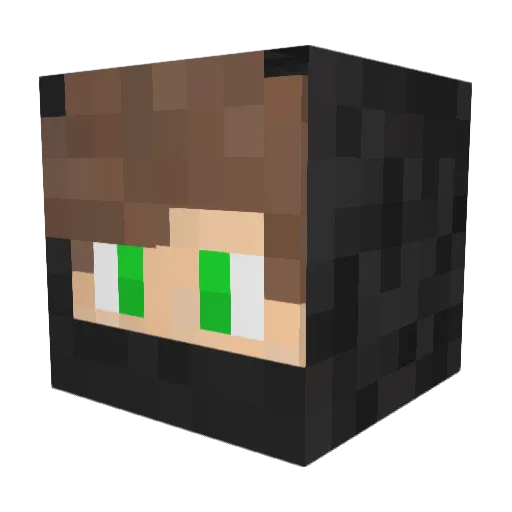 BapTouprod Minecraft avatar head, 3D render
