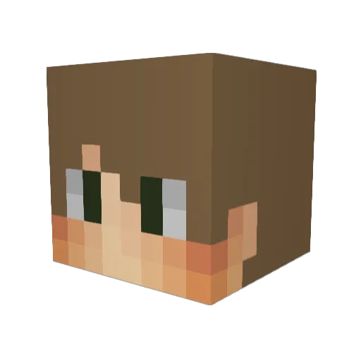 Baphmetis Minecraft avatar head, 3D render