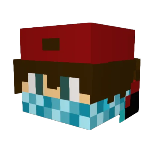 Baphometa_ Minecraft avatar head, 3D render