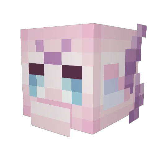 BaphyBeat Minecraft avatar head, 3D render
