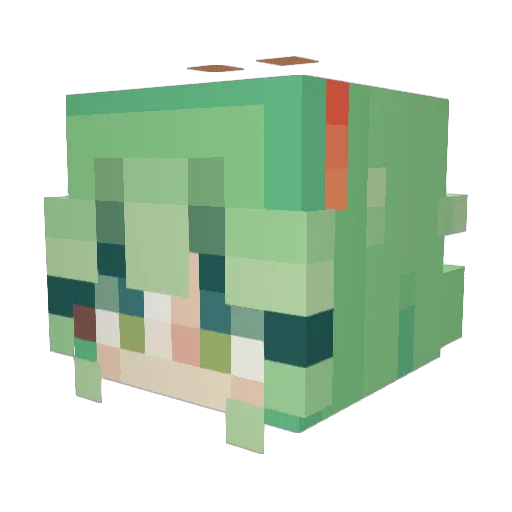 Bapiee Minecraft avatar head, 3D render