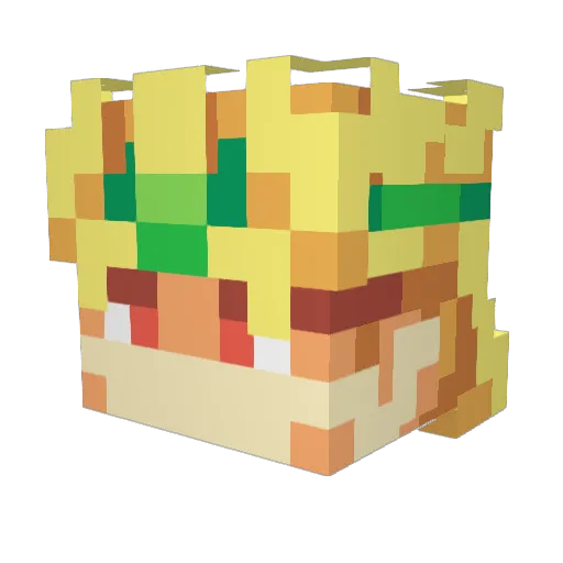 BapoNoHacko Minecraft avatar head, 3D render