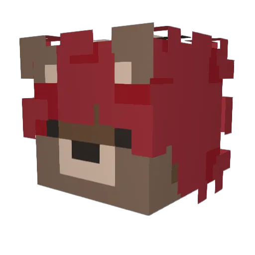 Bappajos Minecraft avatar head, 3D render